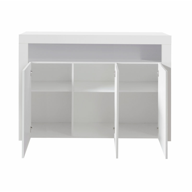 Ivy Bronx Idora Modern Living Room Sideboard Storage Cabinet with LED Light Reviews Wayfair